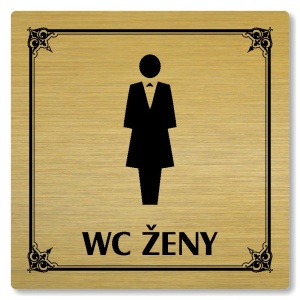 WC ženy, 148x148mm, zlatá, Nebraska